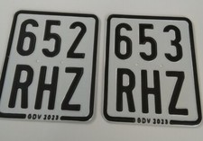2 Nummernschilder Moped Mofa Roller 2023