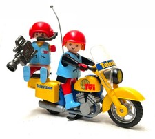 Playmobil * 3847 * TVI Television Motorrad * mit Kameramann & Fahrer