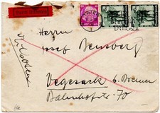 DR - Brief durch Eilboten - TRIER - VEGESACK b. BREMEN #354