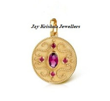 14K Gold Rot Rubin Edelstein