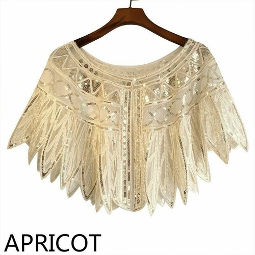 Damen pailletten cape bolero - pailletten,