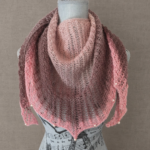 Handgestricktes dreieckstuch - dreieckstuch, |