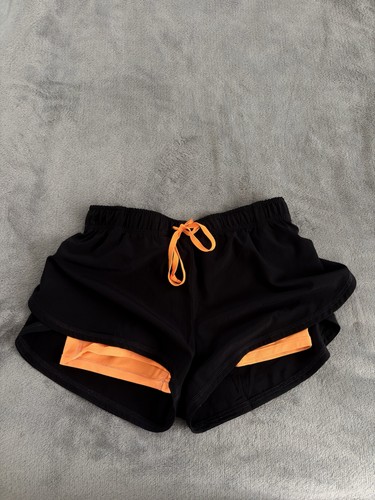 Schwarz orange sport shorts - schwarz/orange,
