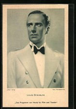 Ansichtskarte Schauspieler Louis Graveure in feinem Anzug mit Fliege 