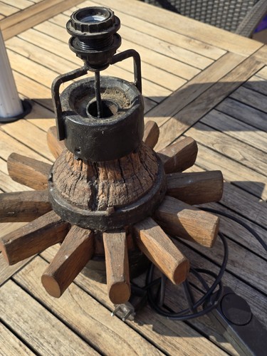 Wagenrad leuchte mit kabel - wagenrad-leuchte, ,