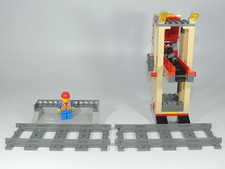 LEGO CITY, Eisenbahn, Schüttgutwaggon und Verladestation aus Set 3677, Gebraucht