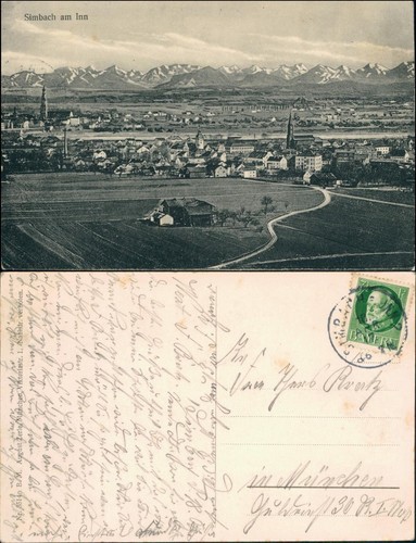 Ansichtskarte simbach - ansichtskarte, (inn)