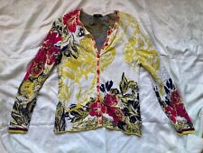 Strickjacke IVKO XL Größe 42 mit Blumen Dekor Vintage