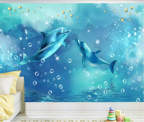 Blau delphin q10215 tapete - q10215,