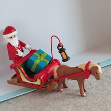 Playmobil Weihnachten / Winter Weihnachtsmann mit Schlitten und Zubehör wie Neu
