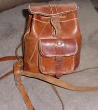 LEDER Minirucksack Cognacfarben  !