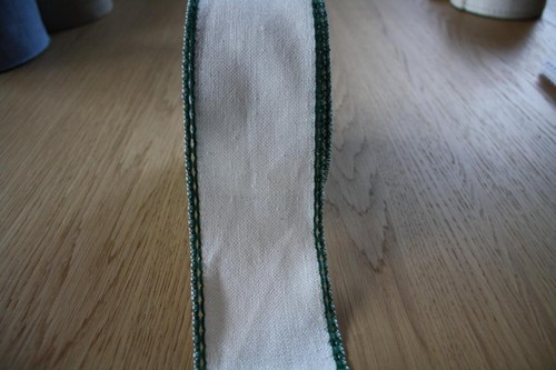 Leinen stickband gebleicht m - leinen-stickband, gebleicht,