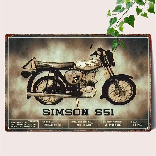 Blechschild simson s51 vintage - blechschild,