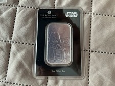 UK 2024 STAR WARS DARK SIDE 1 oz 999.9 Silberbarren Royal Mint in Blister RAR