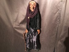 Alte Marionette, Hexe, ca. 45 Jahre alt,  ca 85 cm groß