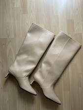 H&M Stiefel, beige, Kunstleder, Gr.42, Neu