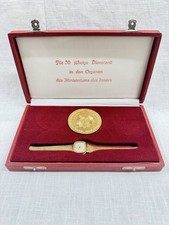 Ehrengeschenk DDR GLASHÜTTE 30 JÄHRIGE DIENSTZEIT UHR GOLD MDI SED RAR