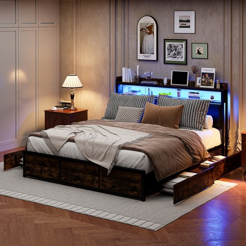 Polsterbett 180x200cm mit - , led
