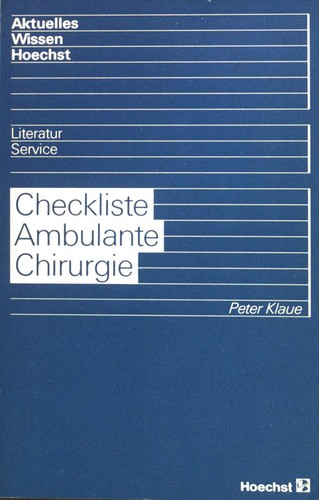 Checkliste ambulante chirurgie - checkliste,