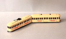 Wiking Straßenbahn Berlin W 649/650 Beige mit Beiwagen