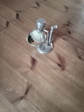 Rasierset silber 3 * Rasierpinsel * Rasierer * Rasierschale