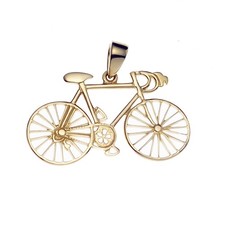 Gold Kettenanhänger Fahrrad