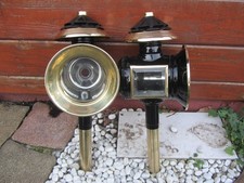 NEU 2 Kutschenlampen messing/schwarz  mittelgroß, Model N11 für Ponykutschen