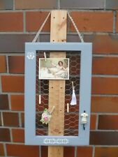   Pinboard Pinwand Memoboard shabby chic vintage Bilderrahmen, himmelblau