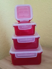 4 x Lock Lock Dosen-Set quadratisch 180 ml , 410 ml, 750 ml, 1,2 L, Beere