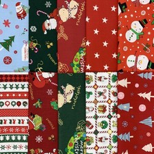Baumwollstoff Weihnachten Patchwork Stoffe Nähen Quilten Basteln DIY