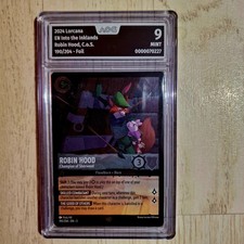 Original Disney Lorcana Robin Hood Legendäre Foli Karte AOG 9 EN Into The Inklan
