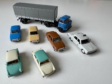 Herpa Funktaxi,  Trabant und Wartburg und Brekina IFA W50 Sattelzug DDR H0