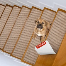 MBIGM 15er Set Stufenmatten 20 cm X 76 cm Treppenteppich Selbstklebend Sicherhei