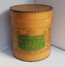 Pappschachtel alt H. Kluth Jena Pelzwaren-Lager Kürschner-Meister Oberlauengasse