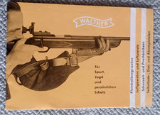 vintage  alt Reklame Walther Jagd Waffen Gewehre Sport Pistolen Pirsch Büchsen