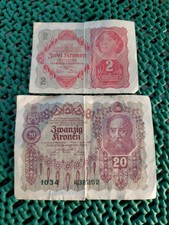 2 & 20 Kronen 1922