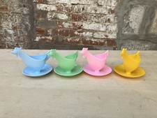 DDR Konvolut - 4 Eierbecher - Original - Sonja Plastic - EVP 0,82