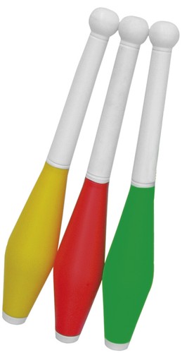 Jonglierkeulen mehrfarbig 3er - mehrfarbig,,