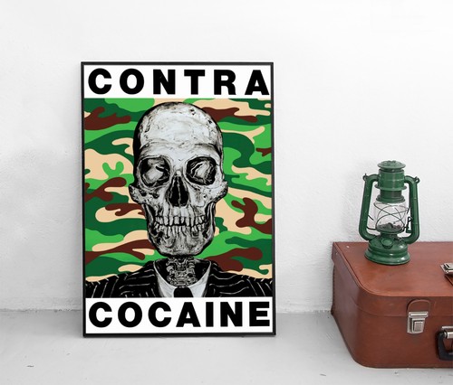 Anti kokain poster contra - poster,