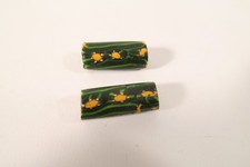 2 alte Millefiori Glasperlen
