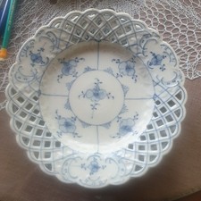 Rauenstein , Strohblume , indisch blau , 6 Durchbruchteller Ø ca. 18 cm