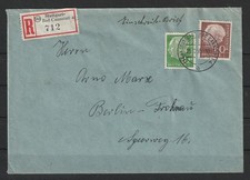 BRD Nr. 183 + 190 auf R-Brief