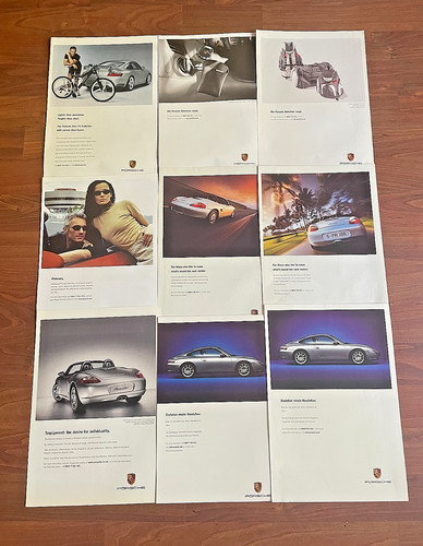Oldtimer porsche werbedrucke - oldtimer,