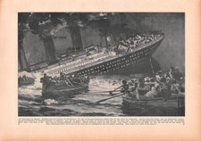 Der Untergang der Titanic - 1912 ~19x28cm