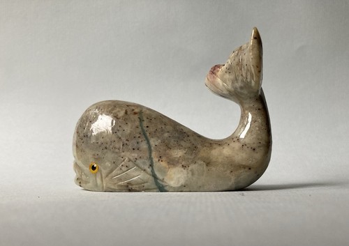 Wal figur aus speckstein - figur,