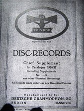 1926/27 English POLYDOR