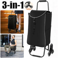 3in1 Einkaufstrolley Treppensteiger mit 6 Räder Einkaufsroller Sitzgelegenheiten