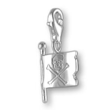 MELINA Charm Anhänger Piratenflagge Silber 925