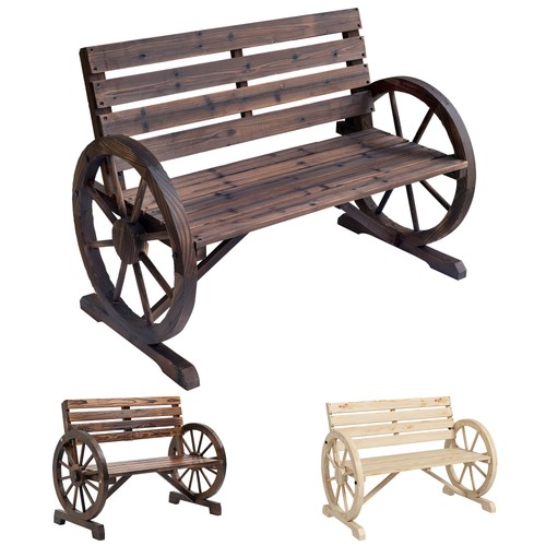 Outsunny gartenbank sitzer - gartenbank, 2-sitzer