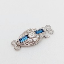 Schmuckschließe, 835 Silber 2 Reihig Für Armband Perlen Ketten-Verschluss Antik